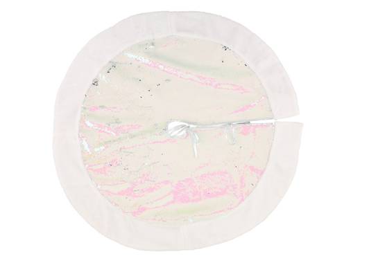 Winteria kuusenalusmatto paljetti 90 cm valkoinen hopea - Juldekorationer och textilier - 6410413317079 - 3