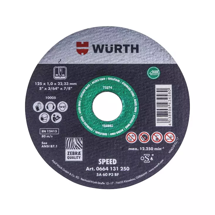 Katkaisulaikka rst 115x1,0 speed - Skivor för vinkelslipmaskin - 4038898434559 - 1