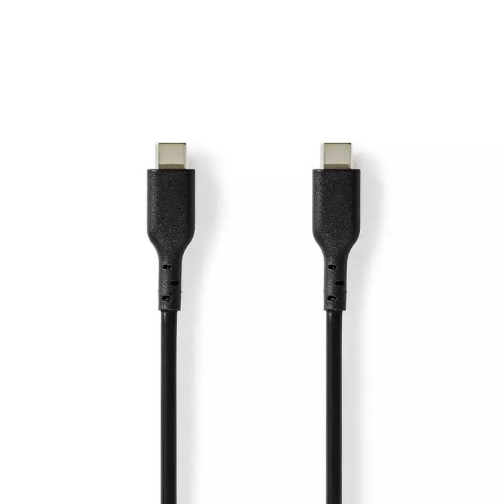 USB-kabel | USB 2.0 | USB-C Hane | USB-C Hane | 240 W | 480 Mbps | Nickelplaterad | 2.00 m | Rund | PVC | Svart | Label - Dator och nätverk - 5412810421749 - 1