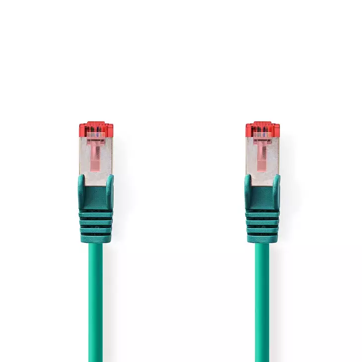 CAT6 Nätverkskabel | RJ45 hane | RJ45 hane | S/FTP | 10.0 m | Rund | LSZH | Grön | Label - Dator och nätverk - 5412810423439 - 1