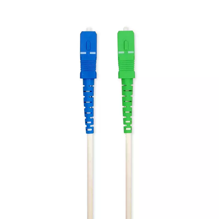 Patchkabel av glasfiber | SMF (Single Mode Phase) | SC/APC | SC/UPC | 100 Gbps | 2.00 m | Vit | Gift Box with Euro Lock - Dator och nätverk - 5412810464319 - 1
