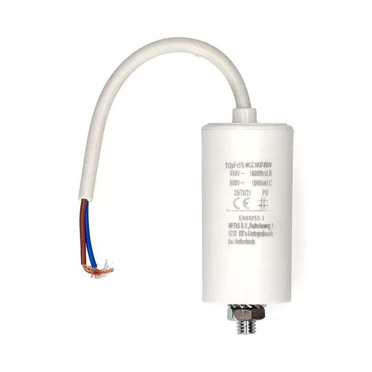 Capacitor CBB60 10UF 450Vac Cable 10 pcs - Reservdelar - 5412810477319 - 10