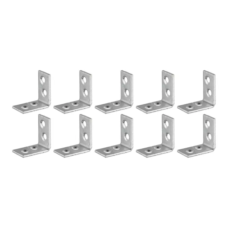 Vinkelförstärkning 25x25 mm 10 st Tarmo - Små vinkeljärn för träfogar och möbler (inkl. skruvar) - Spikplattor och vinkeljärn - 6410416567389 - 1
