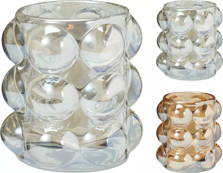 Stilfull glaslykta med bubblig yta – en modern inredningsdetalj för hemmet - Ljus och lyktor - 8721037678339 - 1