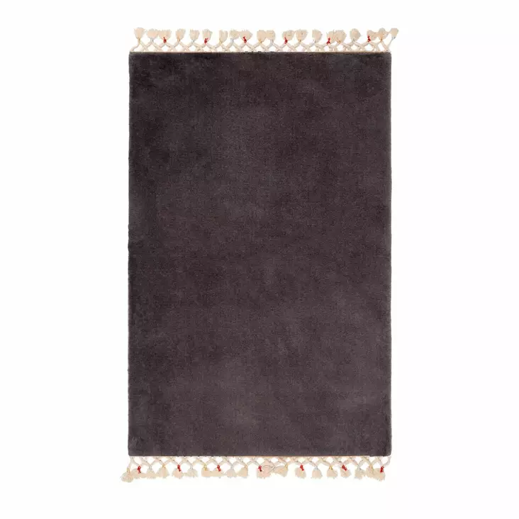 Badrumsmatta Mijölnir Antracit 100% Akryl Halkfri Antibakteriell 75x120 cm - Badrumsmattor och våtrumsmattor - 8683342422819 - 1