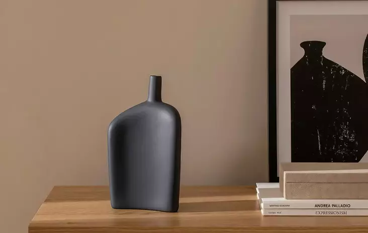 Vas Aberto Design CY0171 Antracit Keramik 15x6x27 cm - Hängande blomkrukor och vaser - 8684282979609 - 1