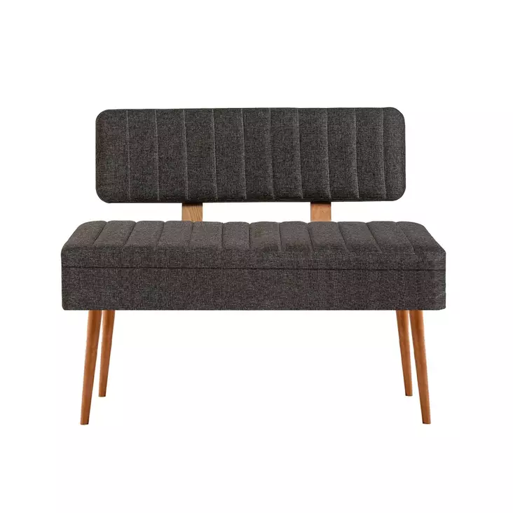 Bänk Hanah Home Vina 1053 Antracit Furu Spånskiva 110x82,5x40 cm - Bänkar - 8683742499749 - 1