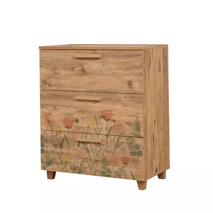 Byrå Hanah Home Leva Gravis Tulip Furu Spånskiva 80x95x43 cm - Byråer och skåp - 8683743422319 - 1