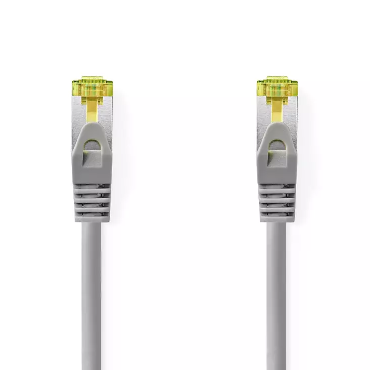 CAT7 nätverkskabel | S/FTP | RJ45 hane | RJ45 hane | 0.25 m | Snagless | Rund | LSZH | Grå | Label - Dator och nätverk - 5412810452859 - 1
