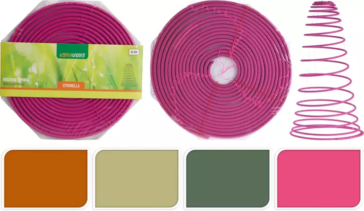 Citronella myggspiral rosa 22cm - Myggsprayer och bekämpningsmedel - 8719987017629 - 1