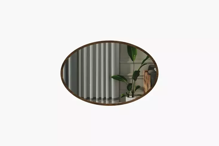 Spegel Hanah Home Beyo Valnöt MDF 60x90x2,2 cm - Speglar - 8684283349289 - 1
