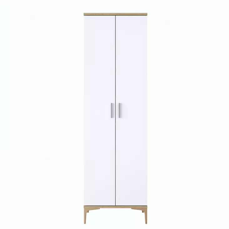 Hallmöbel Hanah Home EA116 Valnöt Vit Spånskiva 60x198,6x37,5 cm - Hallskåp - 8684282480839 - 1