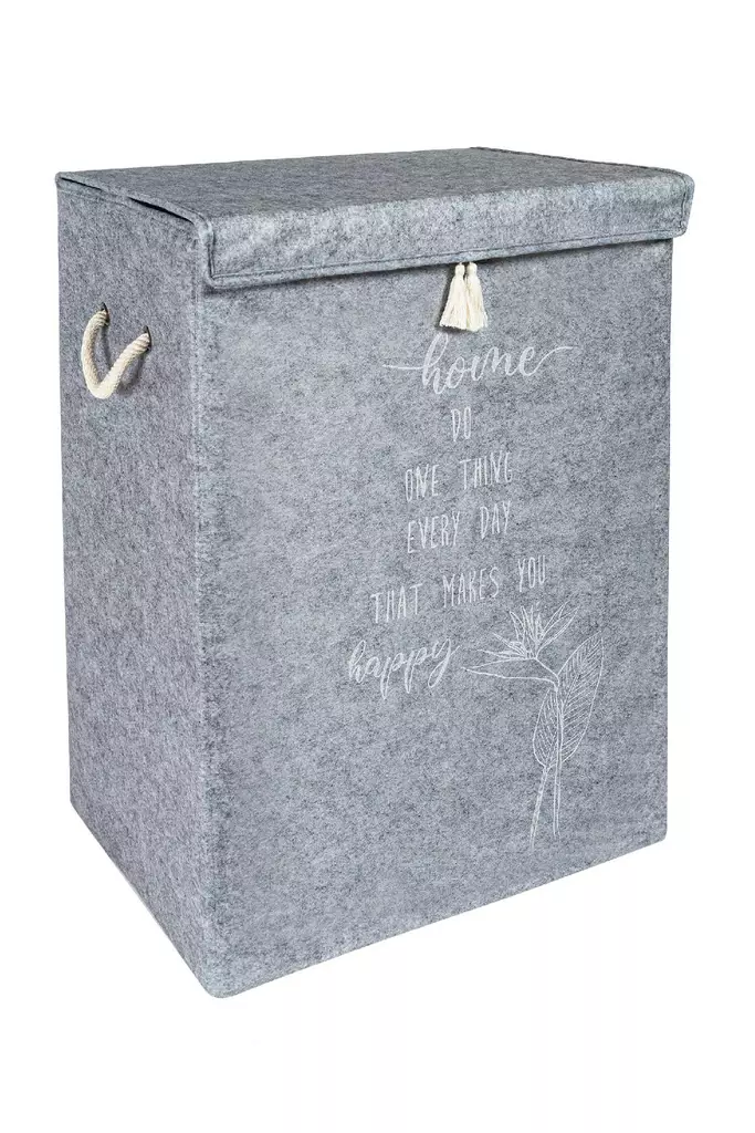 Filtkorg Aberto Design ALS03488 Grå Filt 55x30x40 cm - Förvaringslådor och korgar - 8683743431519 - 1