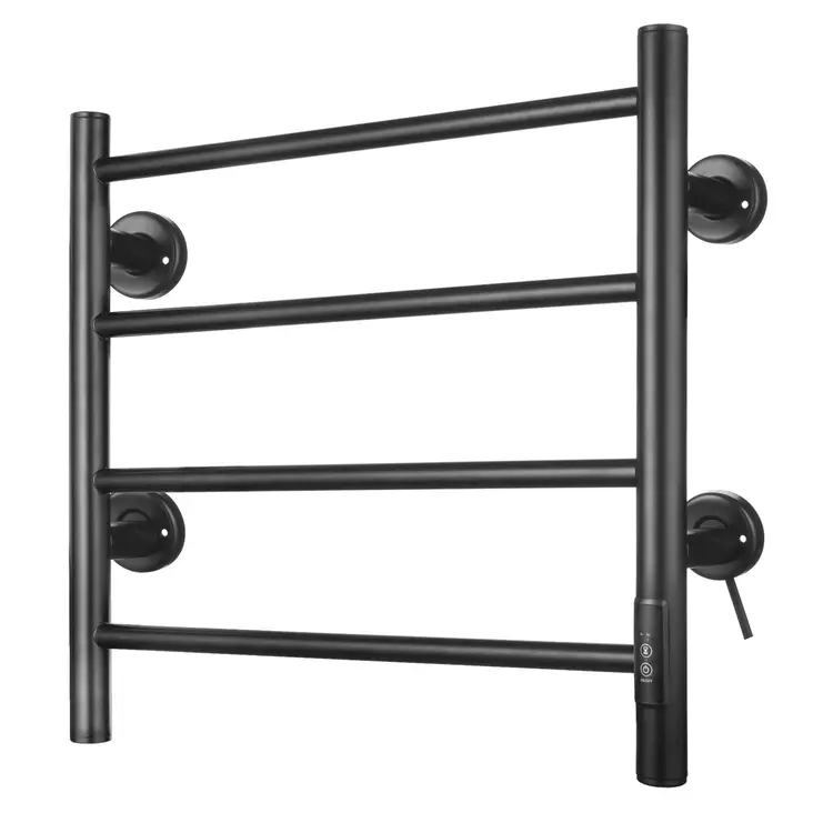 Innosanit 50 W matt svart 4-strip handdukstork - Torkställningar och tvättkorgar - 6438014396699 - 1