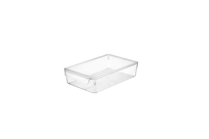 Organiseringsset för kylskåp (3 delar), transparent, 20 x 32,5 x 7 cm, BPA-fri, rymlig - Matlådor och matförvaringsbehållare - 8683342792189 - 1