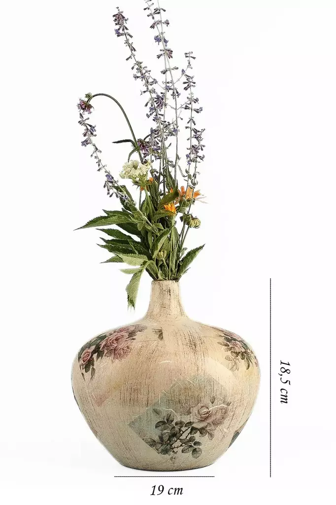 Dekorativ Kruka Aberto Design YL689 Flerfärgad Keramik 19x18,5 cm - Hängande blomkrukor och vaser - 8684283435579 - 1