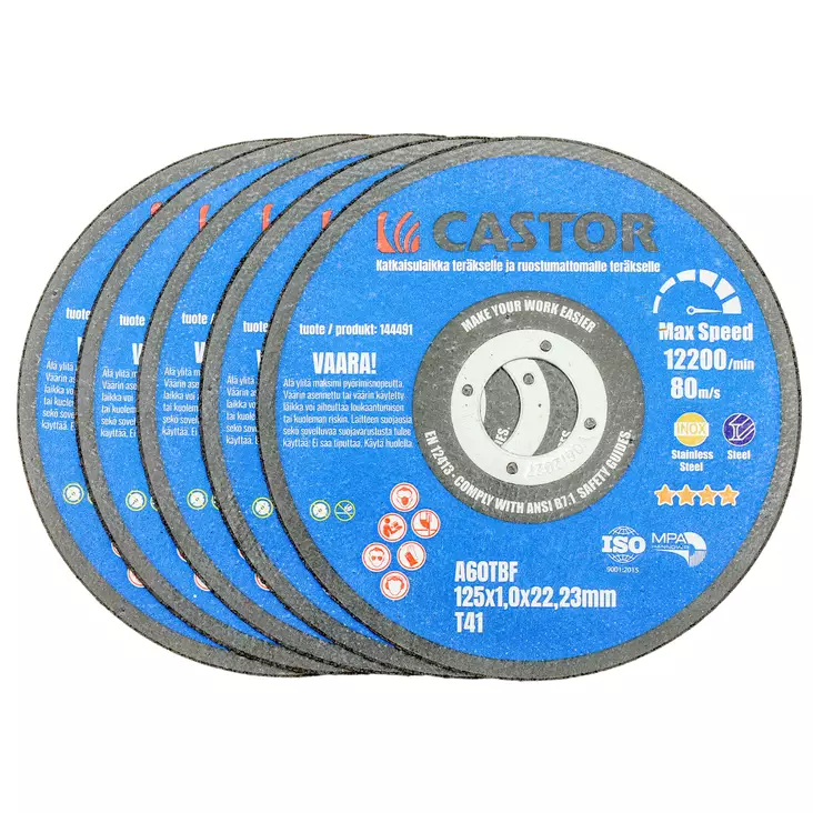 Katkaisulaikka 5kpl, metalli/RST - Skivor för vinkelslipmaskin - 6438168116679 - 1