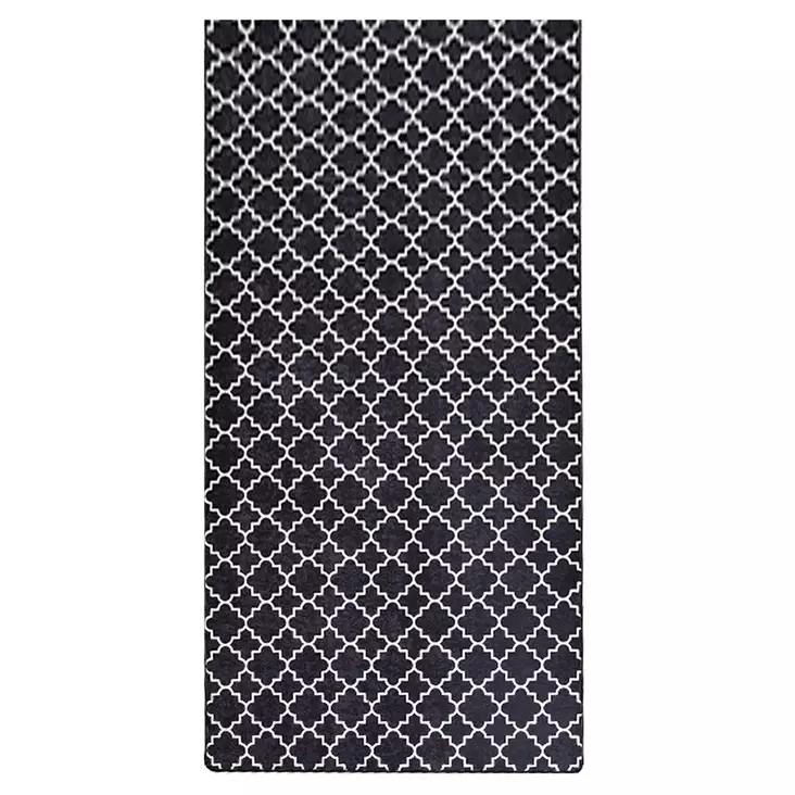 Gångmatta (100 x 300), svart/vit, 100 x 300 cm, tålig, antibakteriell, maskintvättbar - Små mattor och gångmattor - 8682870124929 - 1