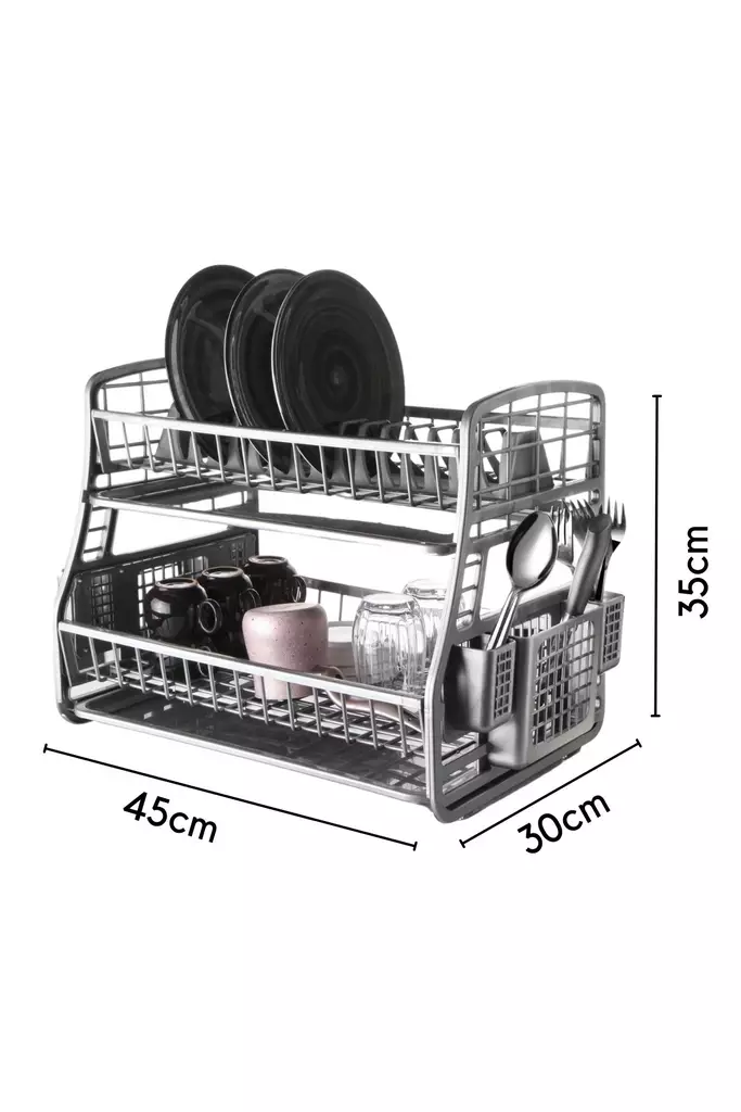 Diskställ Hermia Antracit Plast 45x30 cm - Dagliga köksartiklar - 8684283711949 - 1