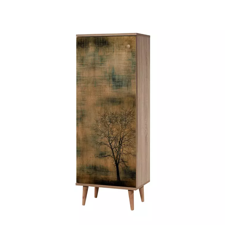 Skoskåp Hanah Home Filinta Sonoma Ek Spånskiva 50x135x38 cm - Skoskåp - 8681875341089 - 1