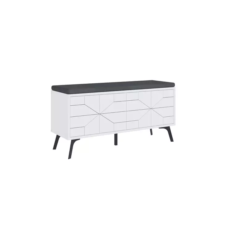 Skoskåp Hanah Home Dune Bench Vit Spånskiva 107x55x35 cm - Skoskåp - 8684282587019 - 1