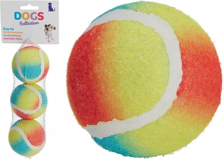 Tennisbollar för hund 6,5 cm 3-pack - Hundens leksaker - 8721037723879 - 1