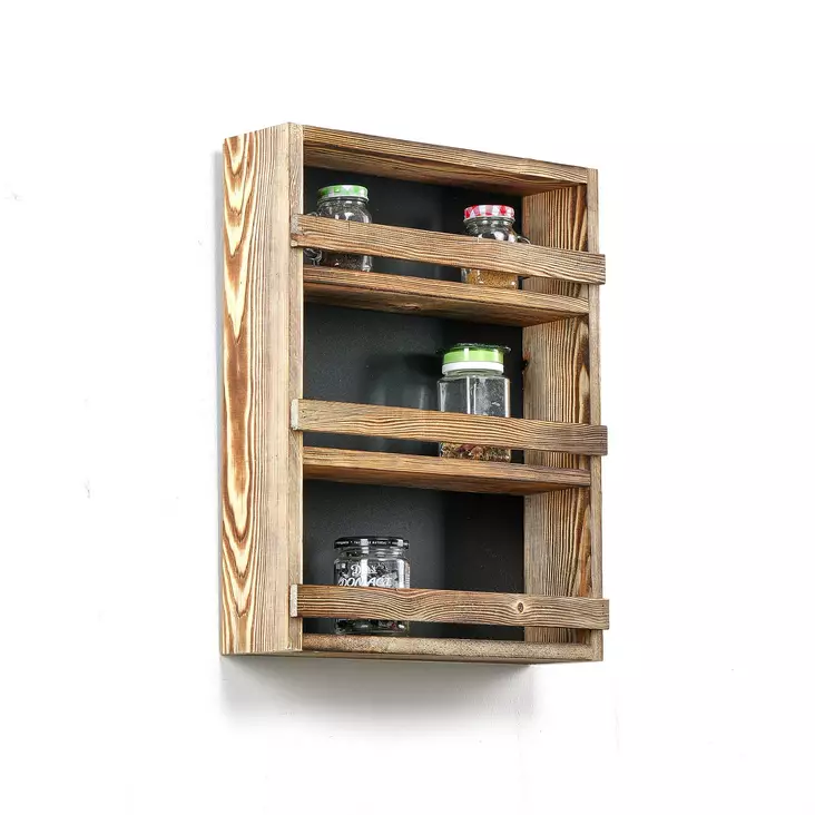 Hylla Aberto Design Big Three Layer Natural Trä 48x34x8 cm - Vägghyllor - 8684282607779 - 1