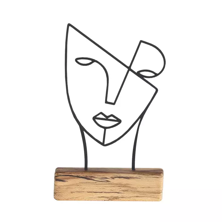 Dekorationsföremål, svart, 17 x 30 x 3,5 cm, hållbart, unikt, elegant - Dekorationer, prydnadsföremål - 8681875640779 - 1