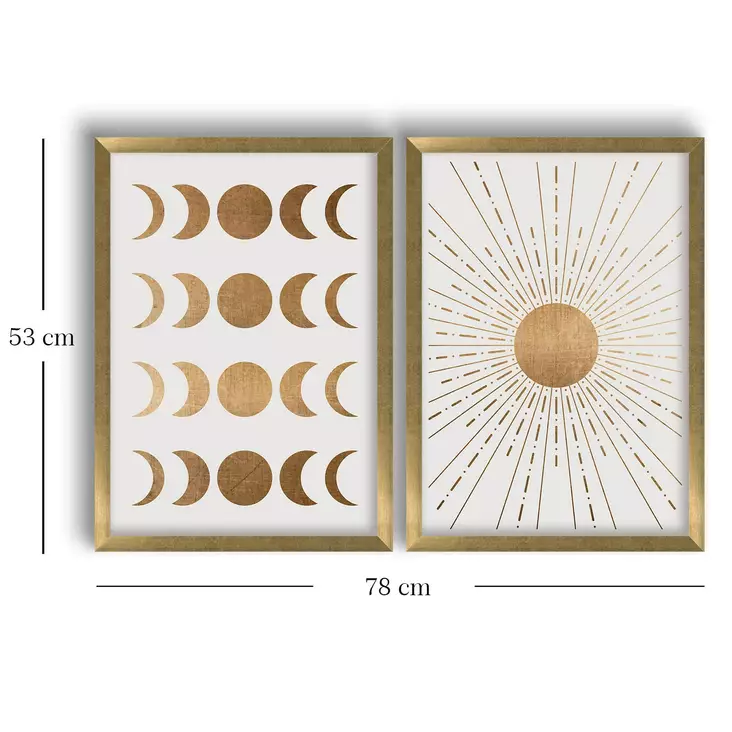 Inramad MDF-tavla Wallity Brun Mink Vit MDF 38x53 cm 2 Delar - Tavlor och ramar - 8683743825059 - 1