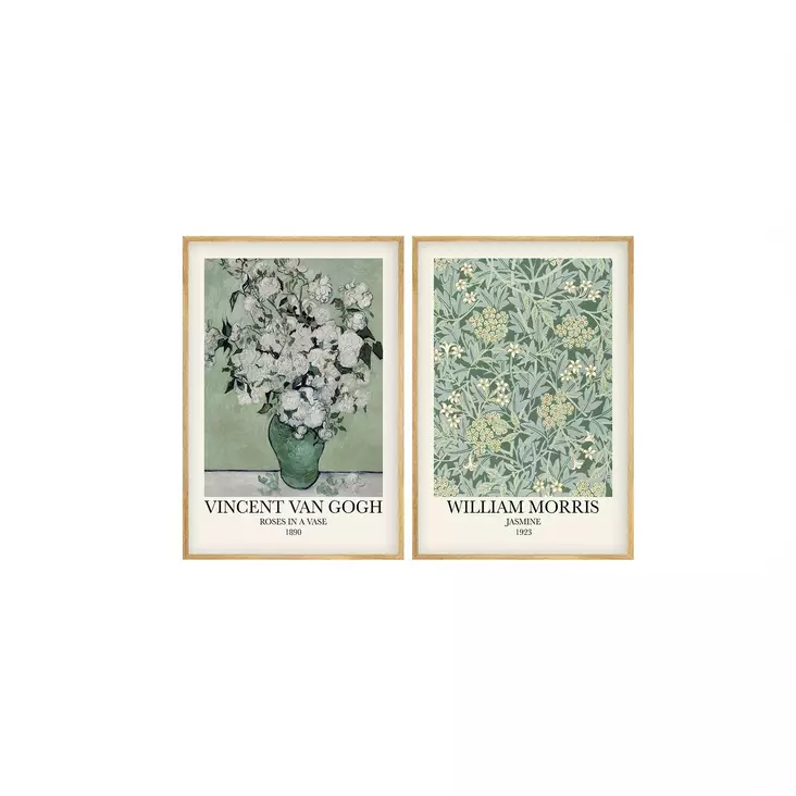 Dekorativ inramad MDF-tavla (2 st), flerfärgad, 50 x 70 cm, elegant, mångsidig - Tavlor och ramar - 8684282725879 - 1