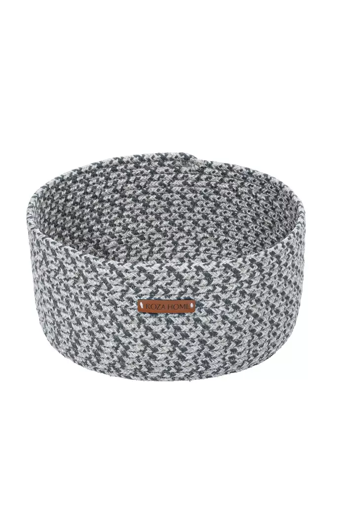 Dekorativ Box Aberto Design 9053018 Grå Antracit Bomull 30x50 cm - Förvaringslådor och korgar - 8683743770359 - 1