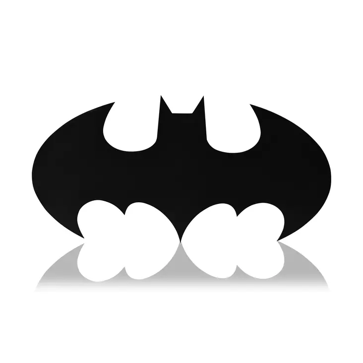 Dekorativ Led Väggdekor Wallxpert Batman Blå MDF 50x25 cm - Tavlor och ramar - 8682870904019 - 1