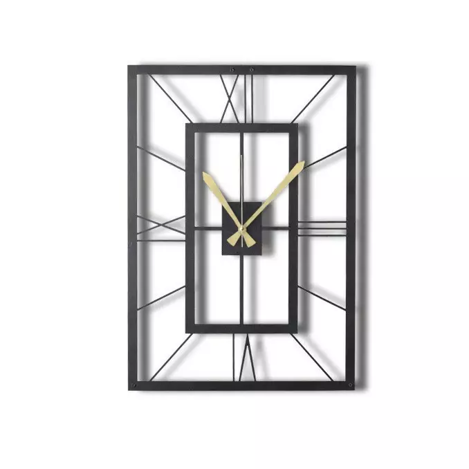 Väggklocka Metall Wallity November XL Svart Metall 70x49 cm - Väggklockor - 8681875050189 - 1