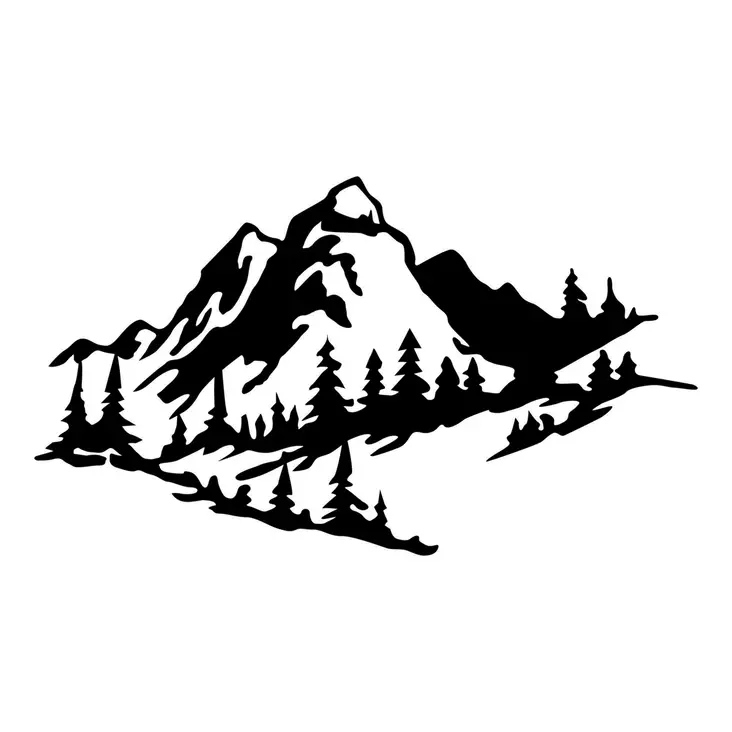 Dekorativ väggdekoration i metall, svart, 40 x 70 cm, hållbar, lätt att montera - Dekorationer, prydnadsföremål - 8681875586329 - 1