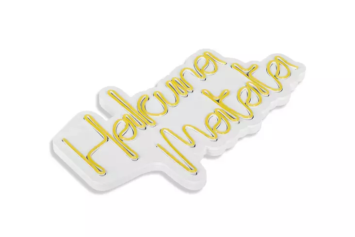 Dekorativ Led Väggbelysning Wallity Hakuna Matata Gul Plast 47x29 cm - Ljussmycken och ljusfigurer - 8682870655379 - 1