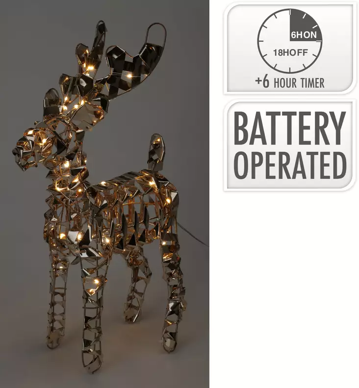 Kultainen poro mikro-LED-valoilla - Ljussmycken och ljusfigurer - 8721037066129 - 1