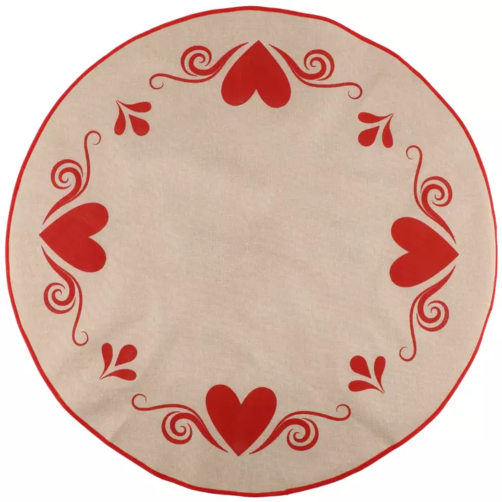 Kuusenalusmatto Sydämet 100cm Winteria - Juldekorationer och textilier - 6410413317109 - 1