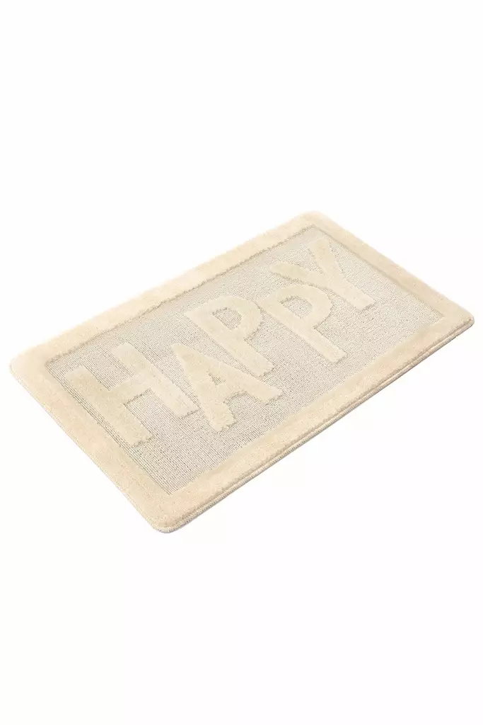 Badrumsmatta Mijölnir Krämvit 100% Polypropylen Halkfri 60x100 cm - Badrumsmattor och våtrumsmattor - 8684283557509 - 1