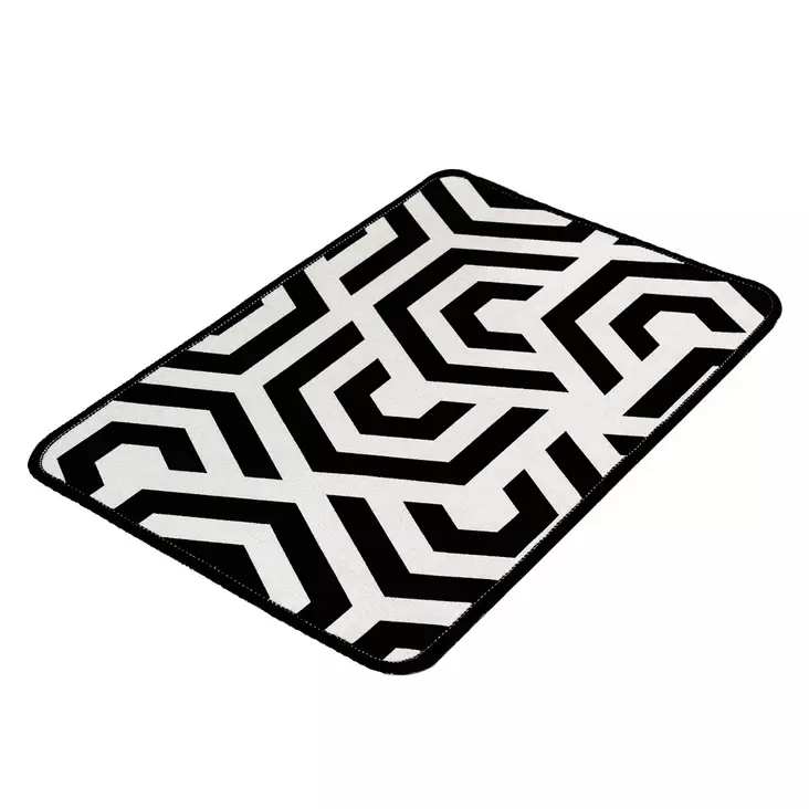 Badrumsmatta, flerfärgad, 40 x 60 cm, antiallergisk, halkfri - Badrumsmattor och våtrumsmattor - 8681875325249 - 1