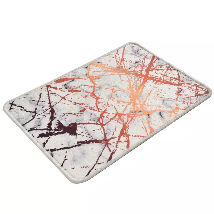 Badrumsmatta, flerfärgad, 40 x 60 cm, allergivänlig, halkfri - Badrumsmattor och våtrumsmattor - 8681875588149 - 1