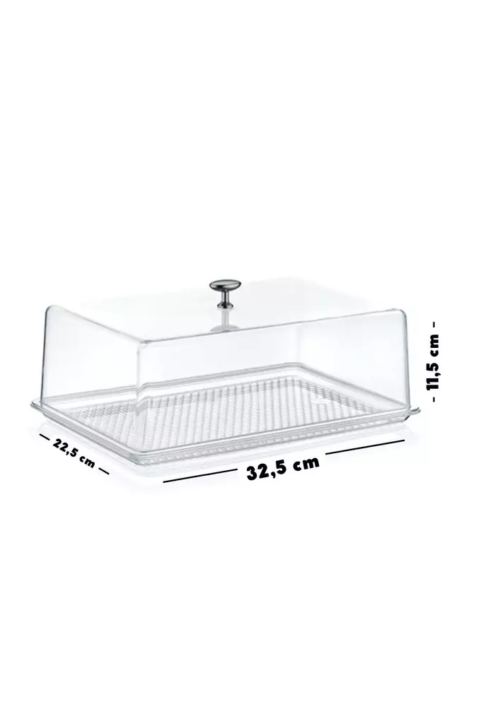 Tårtfat Hermia Transparent Plast 32,5x22,5 cm - Tallrikar - 8684283711789 - 1