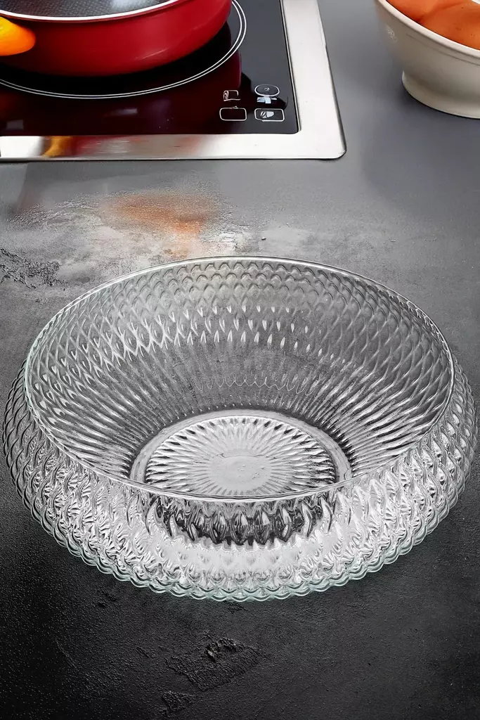 Skål Hermia Transparent Glas 26x26 cm - Serveringsfat - 8684283873999 - 1