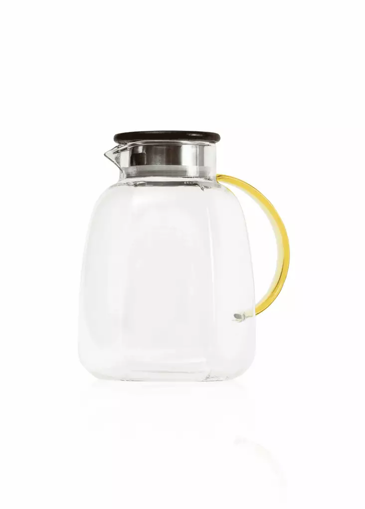 Flaska Hermia Transparent Glas Bambulock 2000 ml - Serveringsfat - 8684283558759 - 1