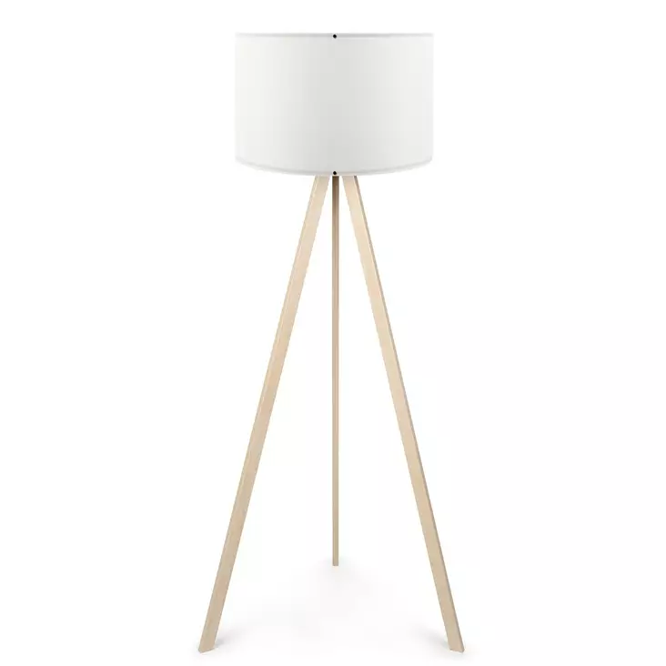 Golvlampa Opviq AYD-1523 Vit Ek MDF PVC 38 x 140 cm - Golv- och bordslampor - 8681875052459 - 1