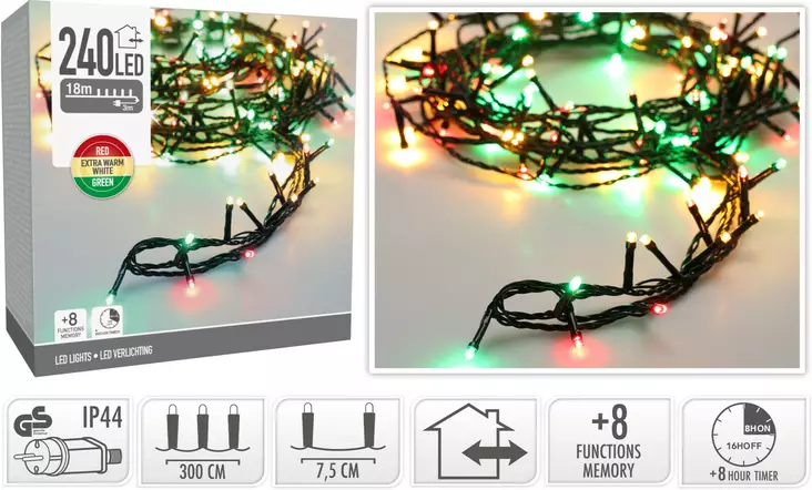 LED-valosarja 240 lediÃ¤ - Ljusslingor - 8720573812139 - 1