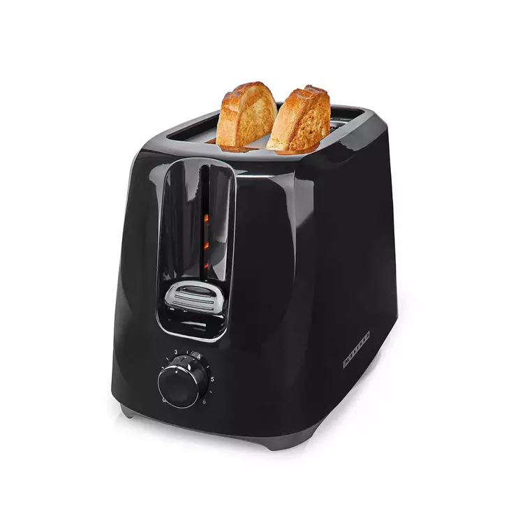 Brödrost | 2 fack | 700 W | 6 brynningsnivåer | Löstagbar smulbricka | Avbrytfunktion | Svart - Smörgåsgrillar och brödrostar - 8711902089889 - 1