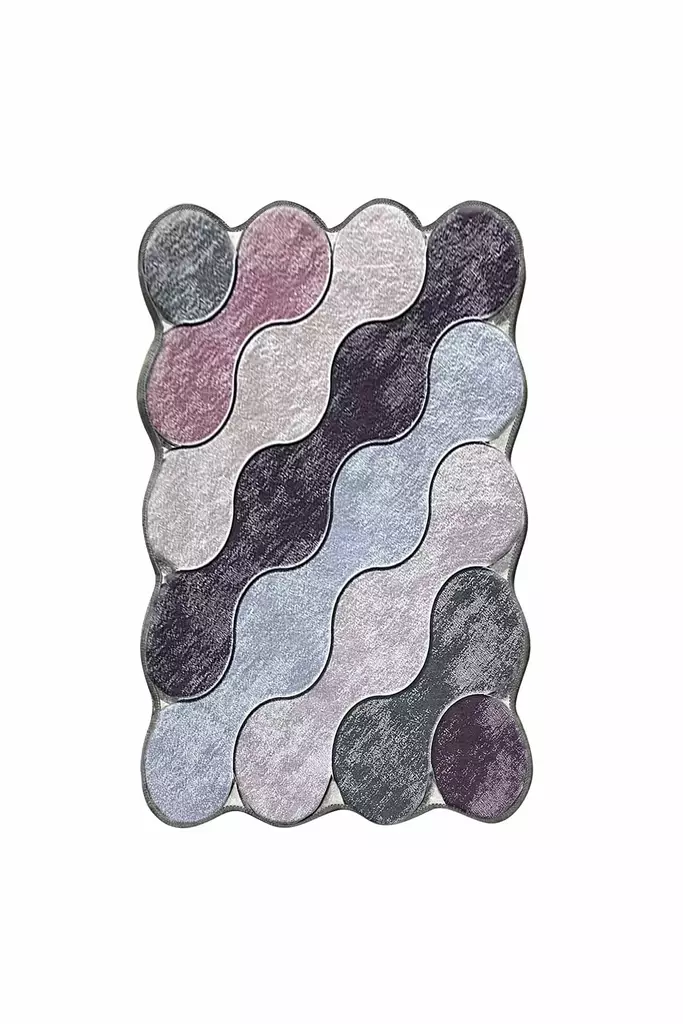 Matta (80 x 120), violett lila antracit, 80 x 120 cm, mjuk, antibakteriell - Små mattor och gångmattor - 8683743782789 - 1