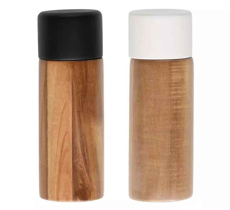 Maustemylly akaasia 15 cm lajitelma Maku Kitchen Life - Linjakas akaasiapuinen suola- ja pippurimylly keraamisella koneistolla - Köksredskap - 6410413317789 - 1