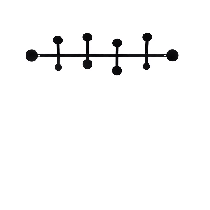 Väggdekor Metall Wallxpert Svart Metall 70x22 cm - Krokar och konsoler - 8681875562019 - 1