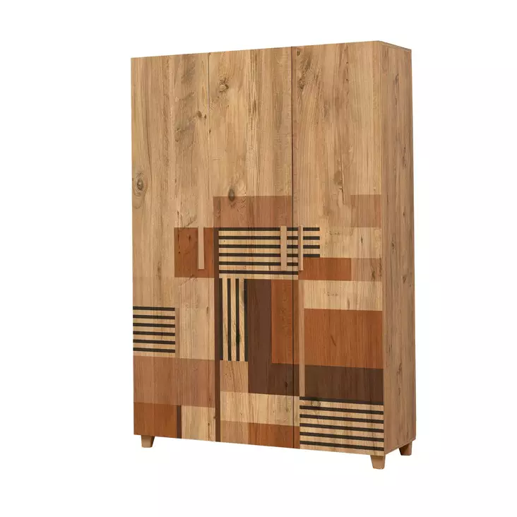 Garderob Hanah Home Leva Hedera Colorblock Furu Spånskiva 120x189x48 cm - Garderober - 8683743421879 - 1